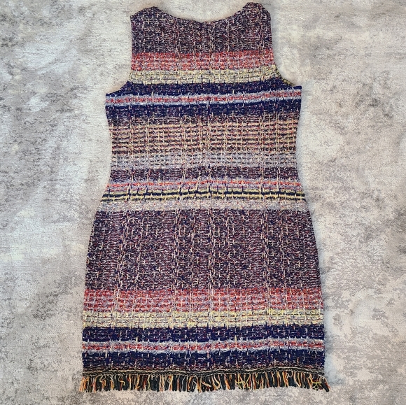 St. John Ellah Tweed Knit Multicolor Dress Size 14 - Picture 9 of 9